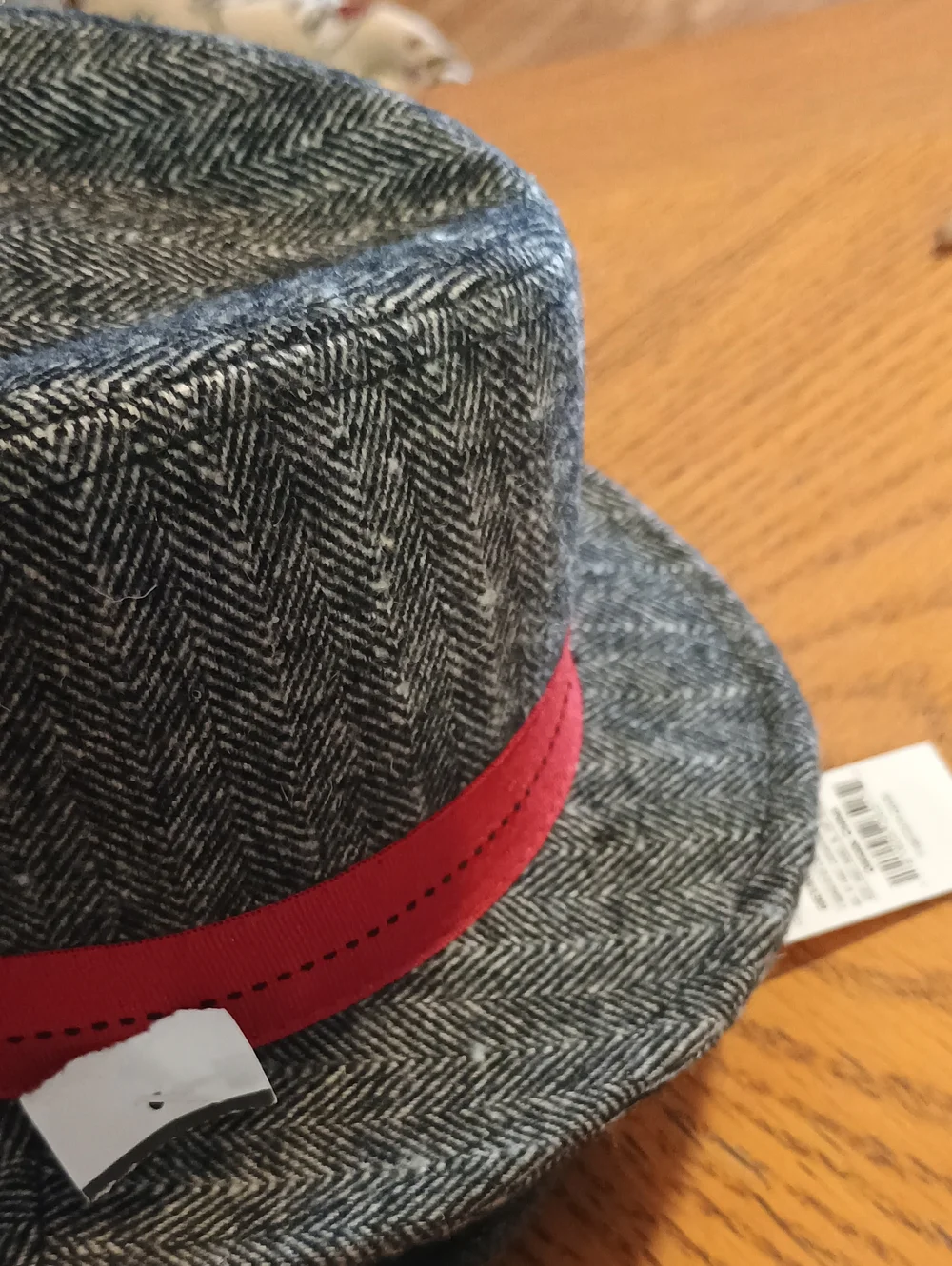 TWO INFANT SZ 12 / 24 MONTH FEDORA  (Gray/Black Tweed)